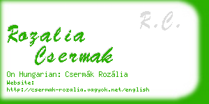 rozalia csermak business card